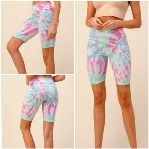 💗 Tie Dye Biker Shorts in Cotton Candy 💗